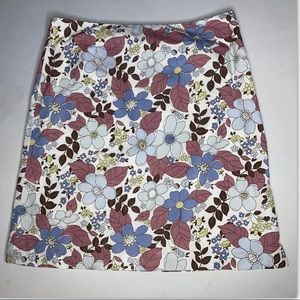 Boden 16L A-line skirt 100% cotton Floral Pattern